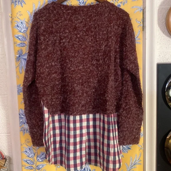 NWT WONDERLAND by ORANGE size L wool blend blend funky sweater/blouse - Picture 5 of 11